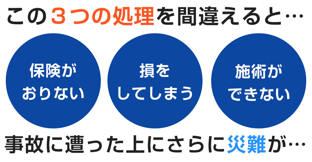 3つの処理を間違えると…